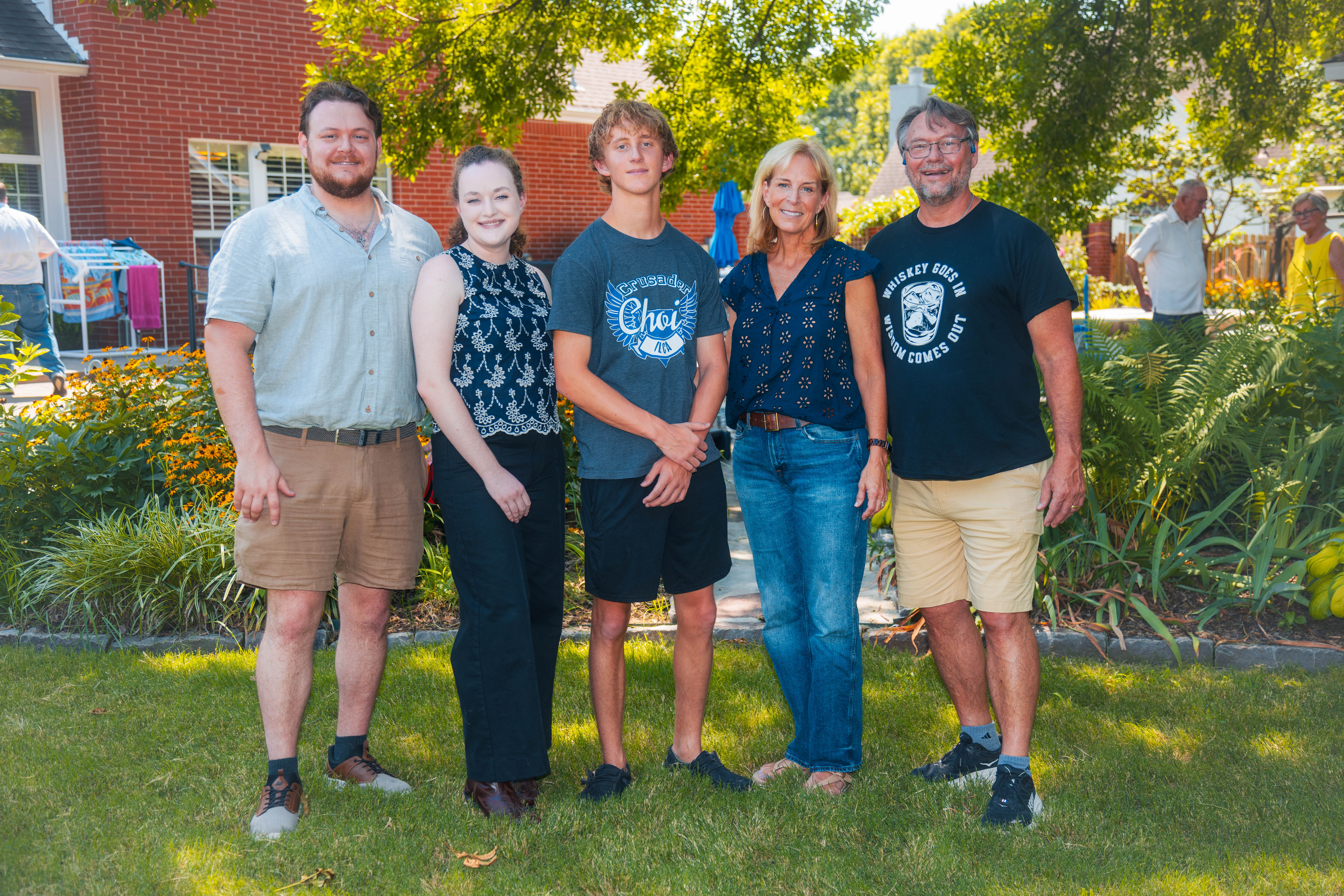 Family portrait outdoors